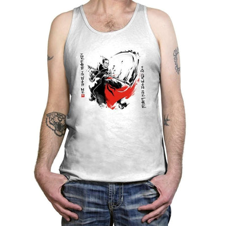 A Brush with the Force - Tanktop Tanktop RIPT Apparel X-Small / White