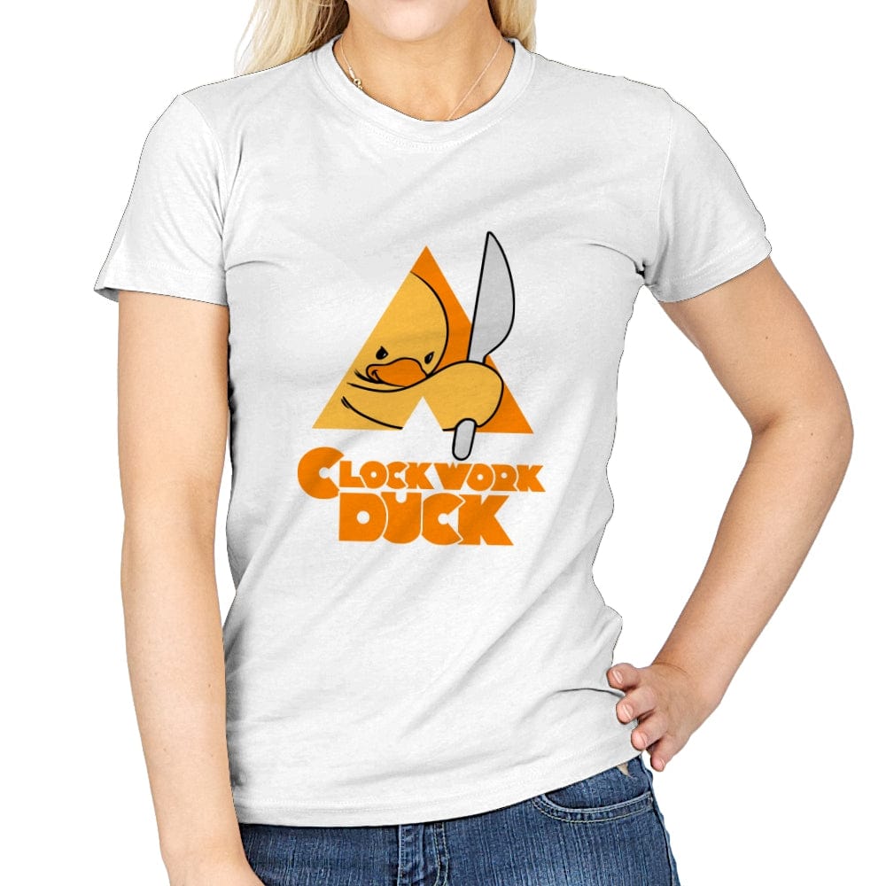 A Clockwork Duck - Womens T-Shirts RIPT Apparel Small / White
