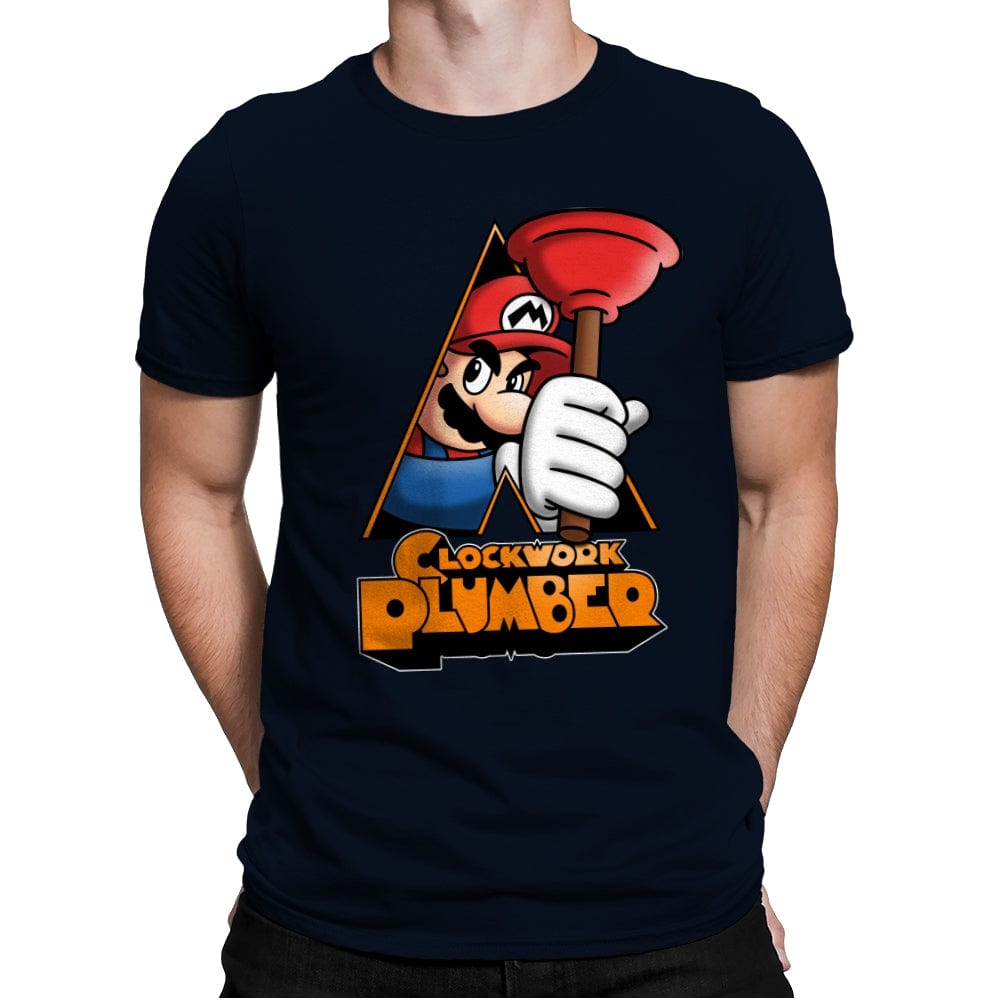A Clockwork Plumber - Mens Premium T-Shirts RIPT Apparel Small / Midnight Navy