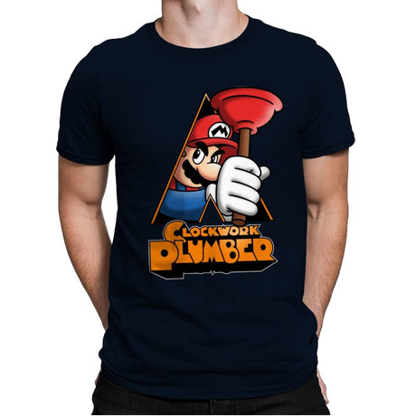 A Clockwork Plumber - Mens Premium T-Shirts RIPT Apparel Small / Midnight Navy