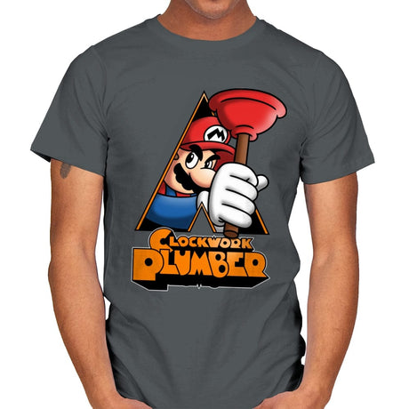 A Clockwork Plumber - Mens T-Shirts RIPT Apparel Small / Charcoal