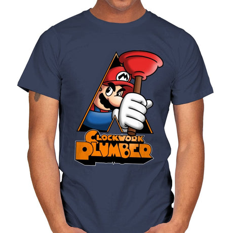 A Clockwork Plumber - Mens T-Shirts RIPT Apparel Small / Navy