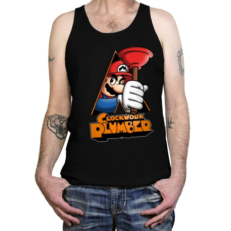 A Clockwork Plumber - Tanktop Tanktop RIPT Apparel X-Small / Black