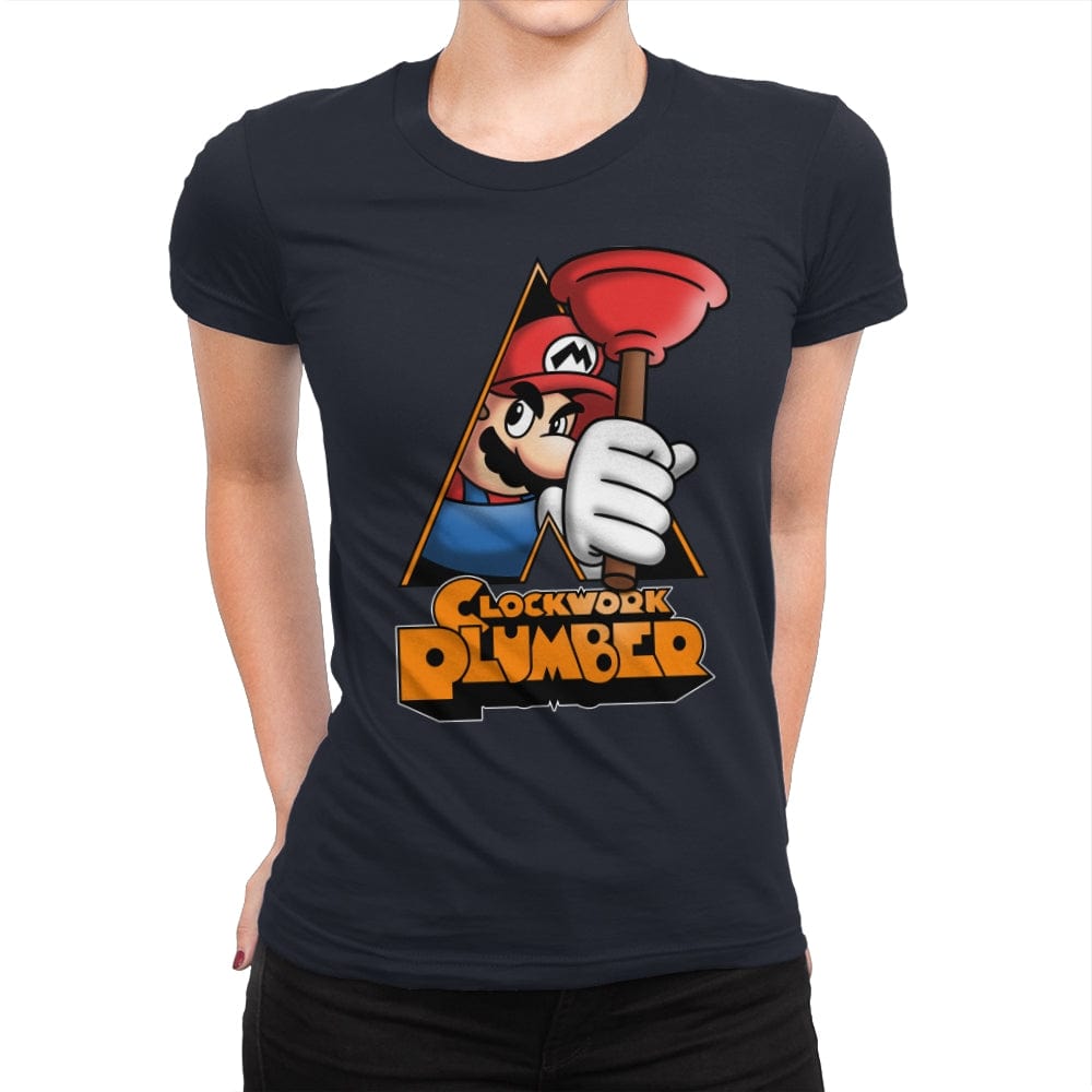 A Clockwork Plumber - Womens Premium T-Shirts RIPT Apparel Small / Midnight Navy