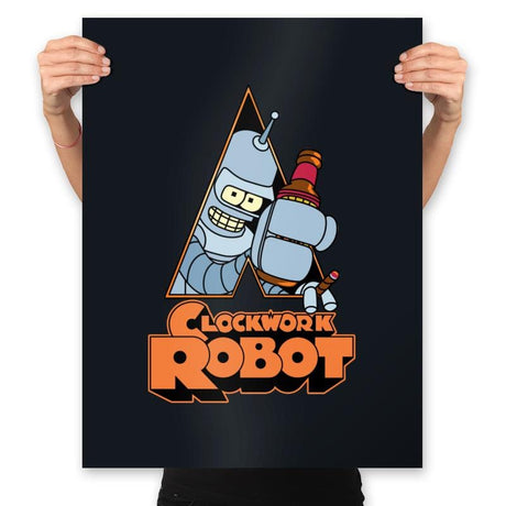 A Clockwork Robot - Prints Posters RIPT Apparel 18x24 / Black