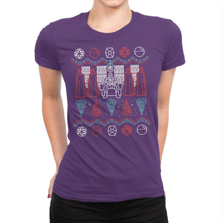 A Dark Mind - Ugly Holiday - Womens Premium T-Shirts RIPT Apparel Small / Purple Rush