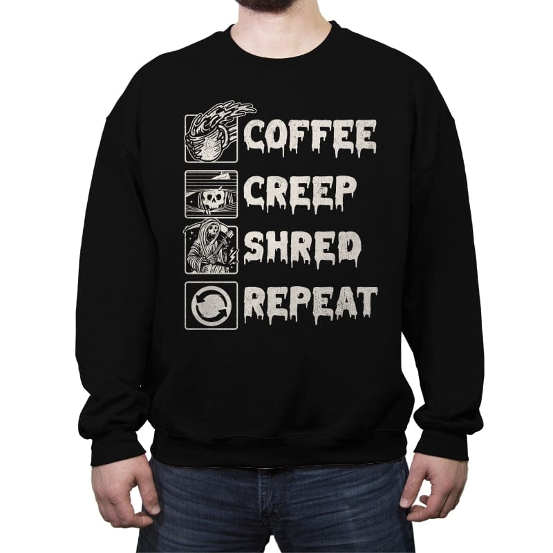 A Day in the Life - Crew Neck Sweatshirt Crew Neck Sweatshirt RIPT Apparel Small / Black