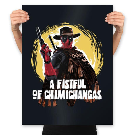 A Fistful of Chimichangas - Prints Posters RIPT Apparel 18x24 / Black