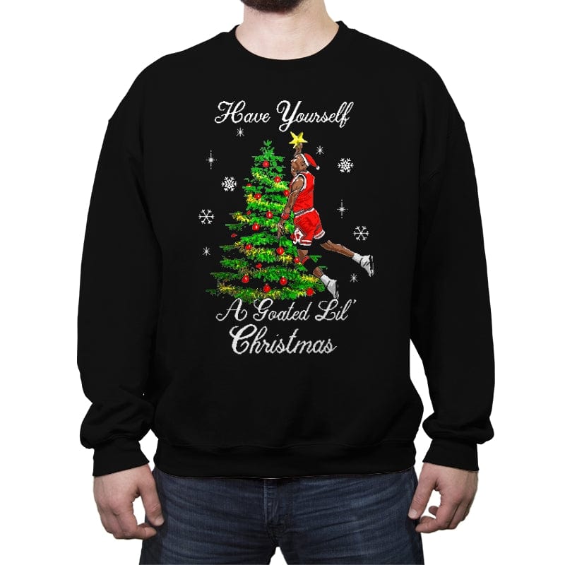 A Goated Xmas - Crew Neck Sweatshirt Crew Neck Sweatshirt RIPT Apparel Small / Black