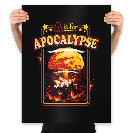 A is For - Prints Posters RIPT Apparel 18x24 / Black