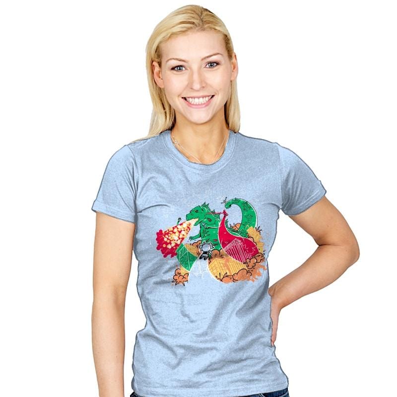 A Kaiju In Townsville Exclusive - Womens T-Shirts RIPT Apparel Small / Baby Blue