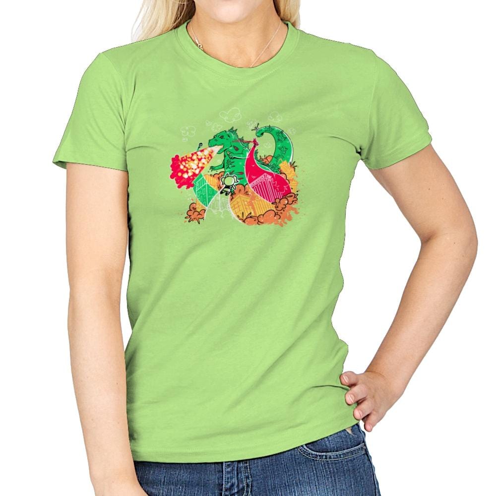 A Kaiju In Townsville Exclusive - Womens T-Shirts RIPT Apparel Small / Mint Green