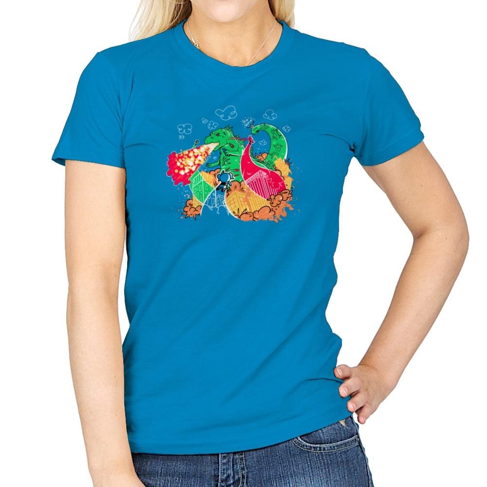 A Kaiju In Townsville Exclusive - Womens T-Shirts RIPT Apparel Small / Sapphire