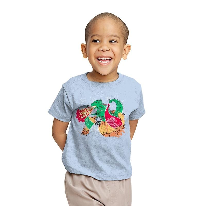 A Kaiju In Townsville Exclusive - Youth T-Shirts RIPT Apparel X-small / Light blue