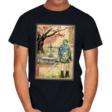 A Link to the Past Woodblock - Mens T-Shirts RIPT Apparel Small / Black