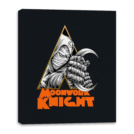 A Moonwork Knight - Canvas Wraps Canvas Wraps RIPT Apparel 16x20 / Black
