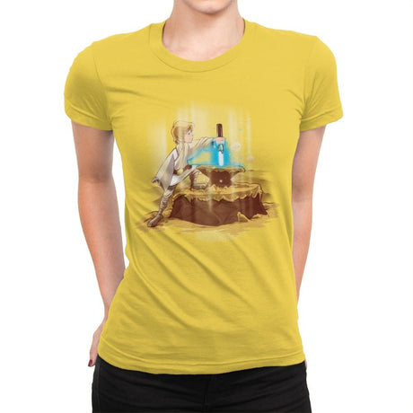 A New King - Art Attack - Womens Premium T-Shirts RIPT Apparel Small / Vibrant Yellow