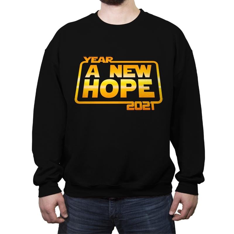 A New Year Hope - Crew Neck Sweatshirt Crew Neck Sweatshirt RIPT Apparel Small / Black