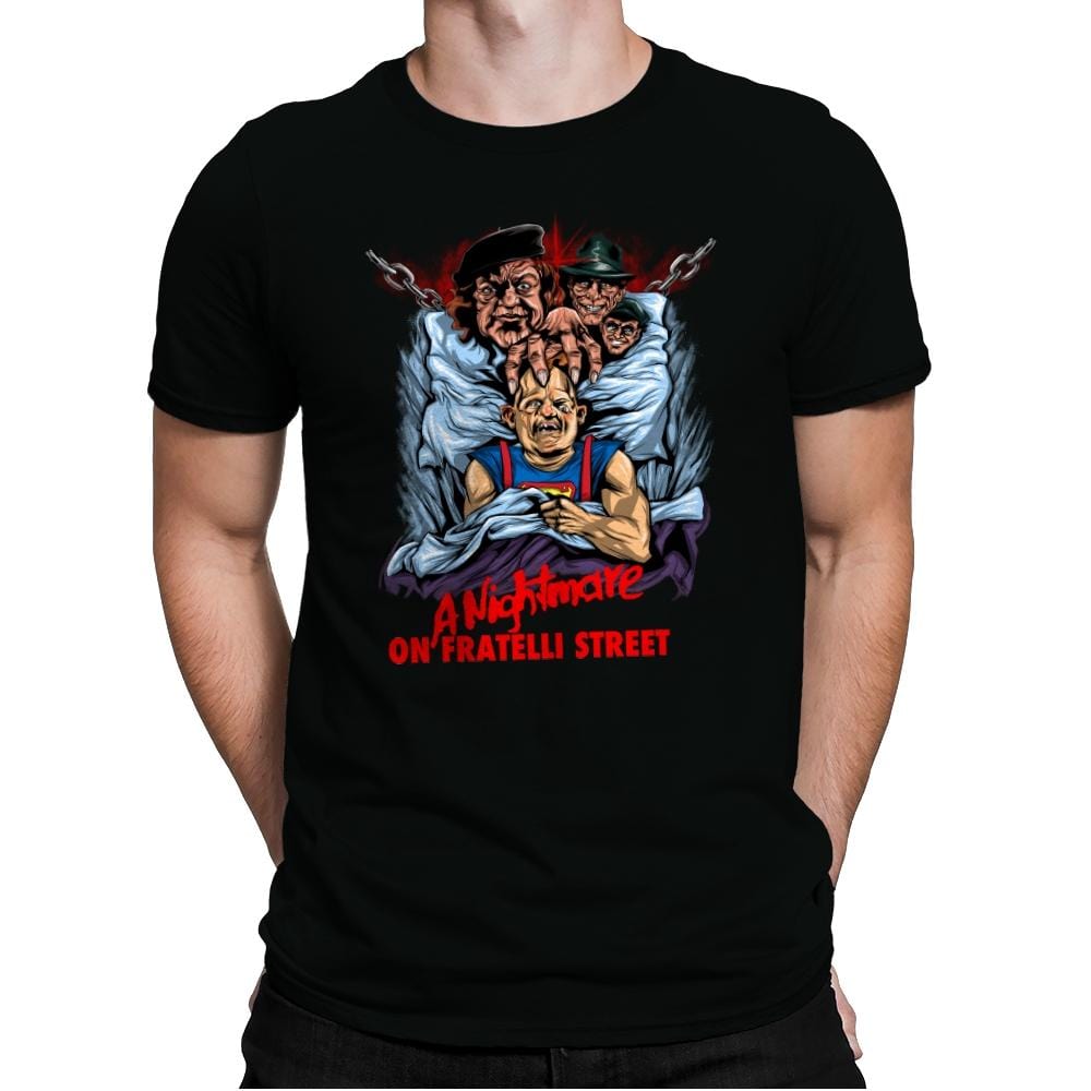 A Nightmare on Fratelli Street - Mens Premium T-Shirts RIPT Apparel Small / Black