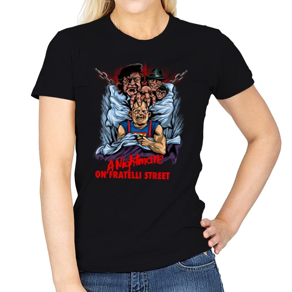 A Nightmare on Fratelli Street - Womens T-Shirts RIPT Apparel Small / Black