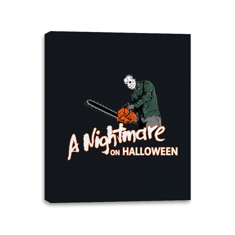 A Nightmare on Halloween - Anytime Design - Canvas Wraps Canvas Wraps RIPT Apparel 11x14 / Black