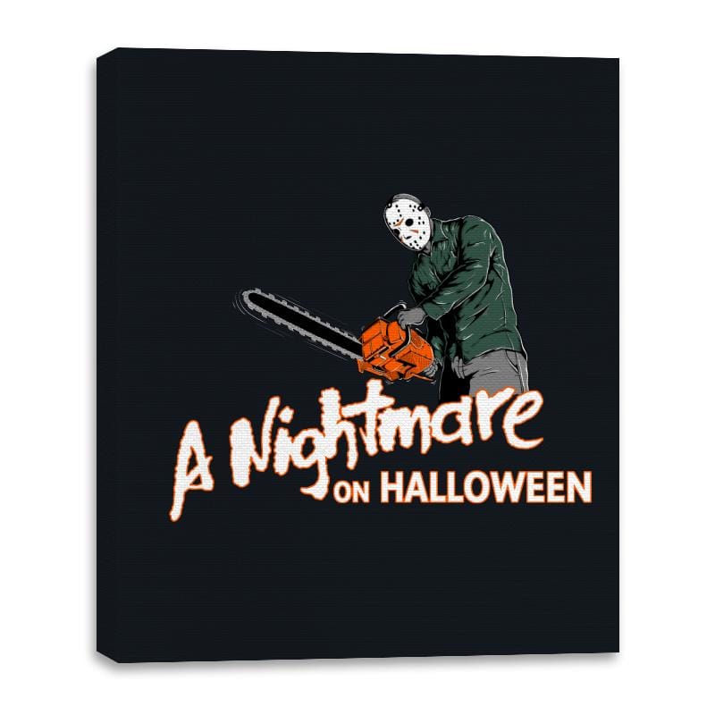 A Nightmare on Halloween - Anytime Design - Canvas Wraps Canvas Wraps RIPT Apparel 16x20 / Black