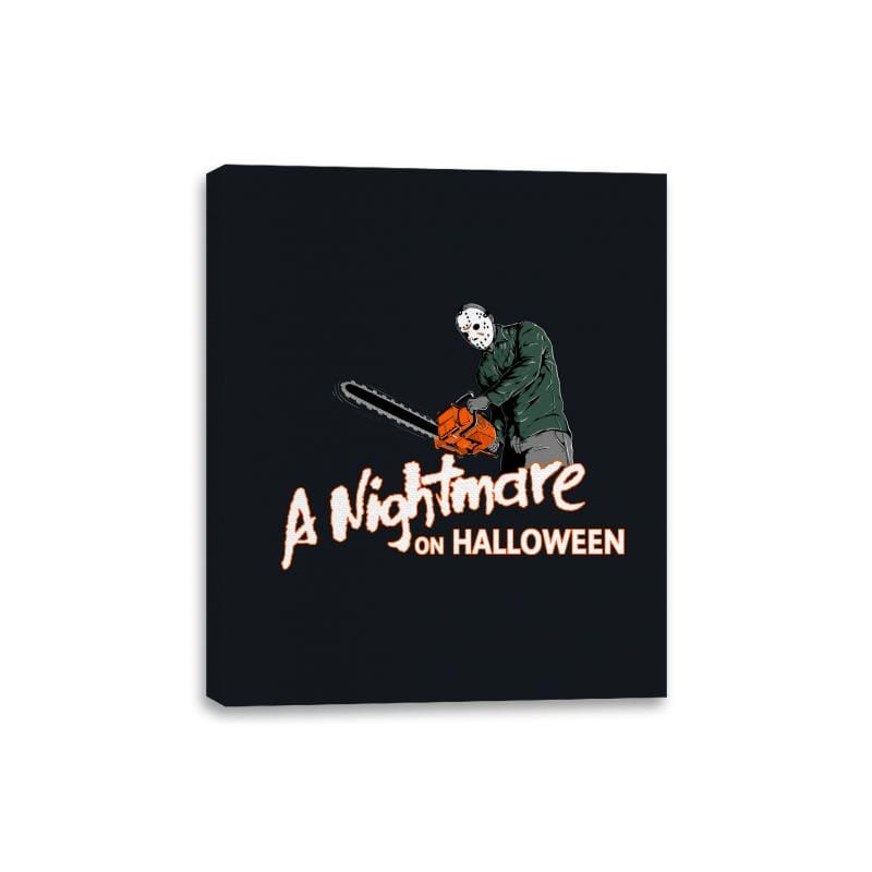 A Nightmare on Halloween - Anytime Design - Canvas Wraps Canvas Wraps RIPT Apparel 8x10 / Black