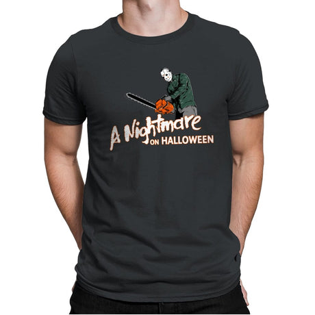 A Nightmare on Halloween - Anytime Design - Mens Premium T-Shirts RIPT Apparel Small / Heavy Metal