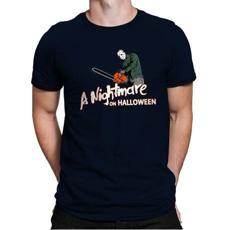 A Nightmare on Halloween - Anytime Design - Mens Premium T-Shirts RIPT Apparel Small / Midnight Navy