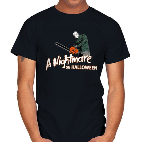 A Nightmare on Halloween - Anytime Design - Mens T-Shirts RIPT Apparel Small / Black
