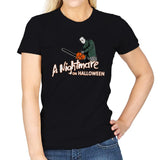 A Nightmare on Halloween - Anytime Design - Womens T-Shirts RIPT Apparel Small / Black