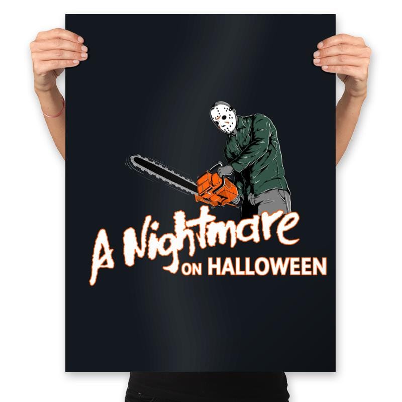 A Nightmare on Halloween - Prints Posters RIPT Apparel 18x24 / Black