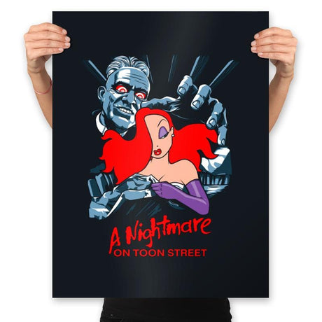 A Nightmare on Toon Street - Prints Posters RIPT Apparel 18x24 / Black