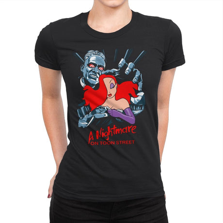A Nightmare on Toon Street - Womens Premium T-Shirts RIPT Apparel Small / Black