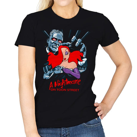 A Nightmare on Toon Street - Womens T-Shirts RIPT Apparel Small / Black