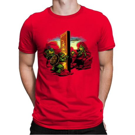 A Pizza Odyssey - Mens Premium T-Shirts RIPT Apparel Small / Red