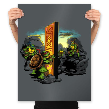 A Pizza Odyssey - Prints Posters RIPT Apparel 18x24 / Charcoal