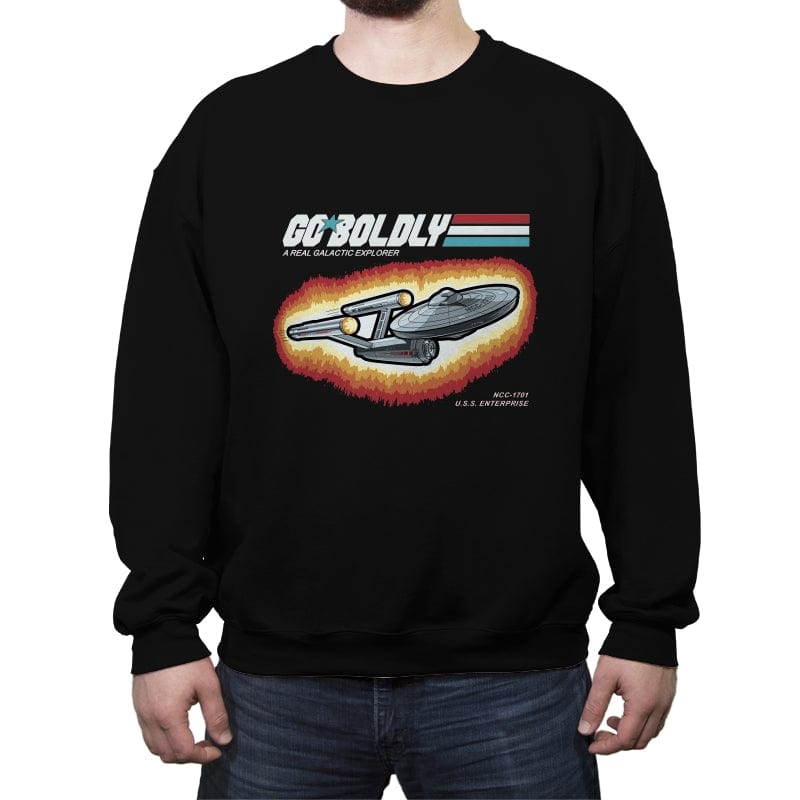 A Real Galactic Explorer - Crew Neck Sweatshirt Crew Neck Sweatshirt RIPT Apparel Small / Black