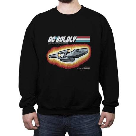 A Real Galactic Explorer - Crew Neck Sweatshirt Crew Neck Sweatshirt RIPT Apparel Small / Black