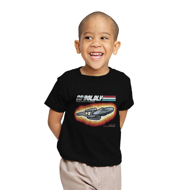 A Real Galactic Explorer - Youth T-Shirts RIPT Apparel X-small / Black