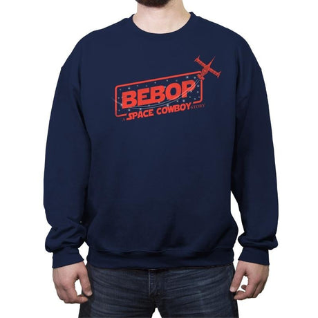 A Space Cowboy Story - Crew Neck Sweatshirt Crew Neck Sweatshirt RIPT Apparel Small / Navy
