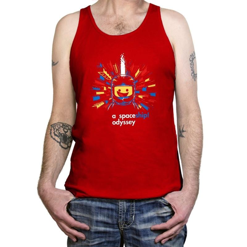 A Spaceship Odyssey Exclusive - Tanktop Tanktop RIPT Apparel X-Small / Red