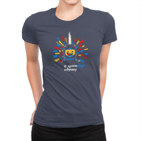 A Spaceship Odyssey Exclusive - Womens Premium T-Shirts RIPT Apparel Small / Indigo