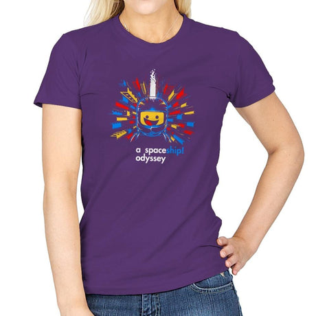 A Spaceship Odyssey Exclusive - Womens T-Shirts RIPT Apparel Small / Purple