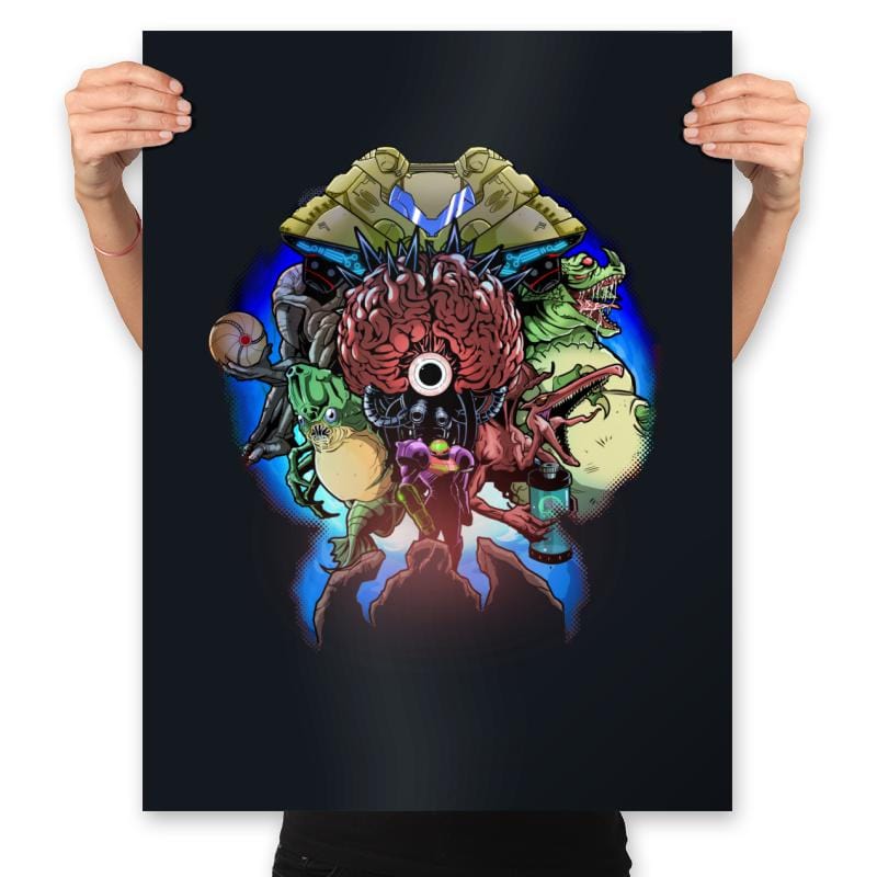 A Super Metroid Story - Prints Posters RIPT Apparel 18x24 / Black