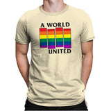 A World United Exclusive - Pride - Mens Premium T-Shirts RIPT Apparel Small / Natural