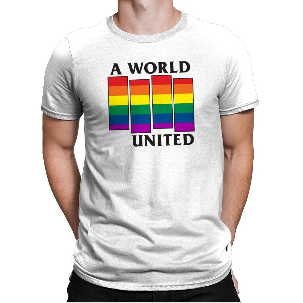 A World United Exclusive - Pride - Mens Premium T-Shirts RIPT Apparel Small / White