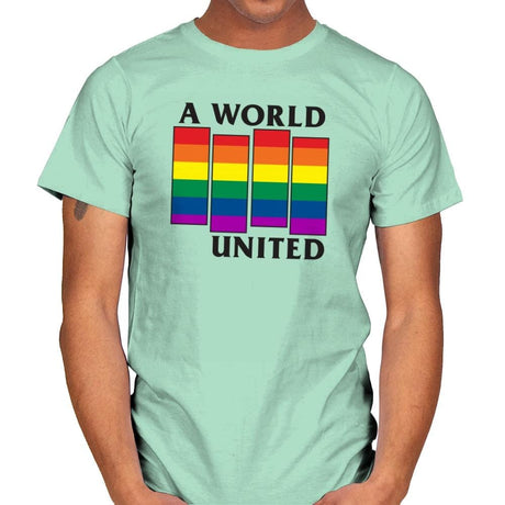 A World United Exclusive - Pride - Mens T-Shirts RIPT Apparel Small / Mint Green