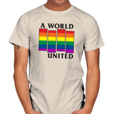 A World United Exclusive - Pride - Mens T-Shirts RIPT Apparel Small / Natural