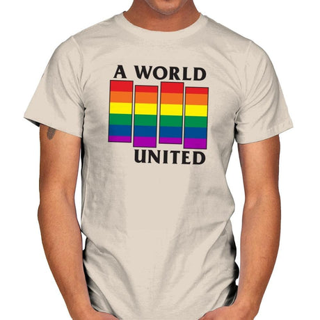 A World United Exclusive - Pride - Mens T-Shirts RIPT Apparel Small / Natural